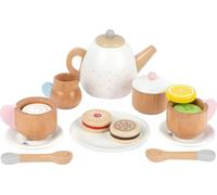 small foot 11214 Wooden Tea Set "Children's Kitchen", accessories for play kitchen with 17 parts, from 3 years