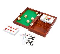 Small Foot 11363, Play Set with 2 Card Games and 5 dice, with Storage Box Toys, Multicolored