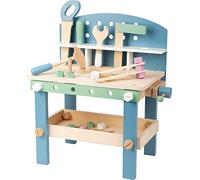 Small Foot 11376 Scanline Workbench Compact, Children's Workbench Made of FSC Wood, with Tools and Accessories