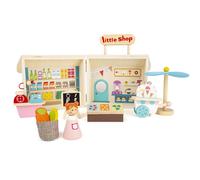 Small Foot 11393 Play Store, Convenient Wooden case, Ideal for Trips Toys, Multi