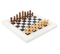 Small Foot 11395 Board Games Chess and Draughts, Made of Wood, 2 Classic Games In 1, Parlour Game