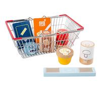 toy food Wood/steel groceries junior 9-piece