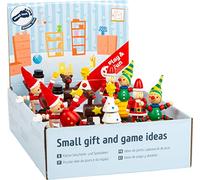 Small Foot 11463 Dancing Christmas Figurines Display Made of Wood, Set of 12, The Figurines Dance Crazily when they Are Pressed