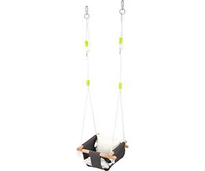 small foot 11584 Comfort Baby Swing made of wood and fabric w/length-adjustable ropes, suitable for outdoors & indoors
