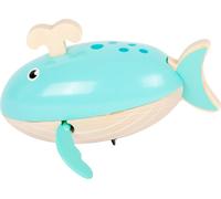Small Foot 11659 Wooden Whale, wind-up toy for the water, for children aged 24+