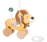 Small Foot 11705 Lion with Motor Skills Bow Safari, Pull-Along and Sliding Toy M