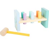 Small Foot 11723 Hammering Bench Pastell, made of wood in trendy pastel colours, for ages 18+ months