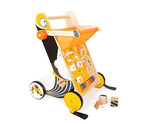 Small Foot 11737 Toucan Baby Walker made of wood with brake system & various play possibilities, for kids aged 1+ years