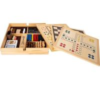 Small Foot 11753 Game Collection, with 20 classic parlour games in a solid wooden box, for ages 6+ years