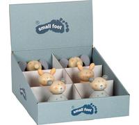 Small Foot 11769 Pastel Tumbler Toys Display, bear, rabbit & elephant, made of wood, for ages 8+ months