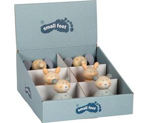 Small Foot 11769 Pastel Tumbler Toys Display, bear, rabbit & elephant, made of wood, for ages 8+ months
