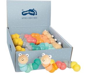 Small Foot 11772 Pastel Caterpillar Motoric Toy Display, for bending and twisting, for ages 12+ months