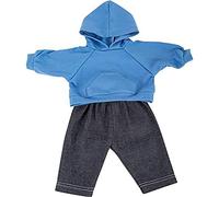 Small Foot 11779 Doll's Clothes, blue hoodie pullover and trousers in a jeans look, for ages 2+ years