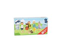 Small Foot 11804 Bending Wooden Doll Family, richly detailed, flexible and durable, for ages 3+ years