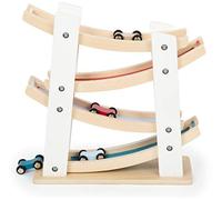 Small Foot 11873 Classic Racetrack, Made of Natural Wood, with Brightly Coloured Tracks, for Ages 18+ Months Toys