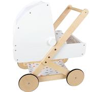 Small Foot 11914 Doll Pram Little Button, multifunctional wooden doll's pram, for kids aged 3+ years