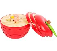 Small Foot 11915 Logisteck Learning Apple, with fun & colourful caterpillars, shape-fitting game for kids aged 3+ years