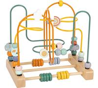 Small Foot 11956 Bead Maze Safari, with three metal tracks, wooden motor activity for kids aged 12 months and older