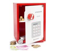 Small Foot 12012 Safe with Play Money and Gold Bars Made of Wood, REGT the Role Play Toy Safe for Children Aged 3 Years and Above Multi-Coloured
