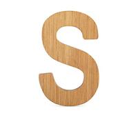Small Foot 12072 ABC Letter S Made of Sustainable Bamboo Can Be Combined with Other Letters as Decoration or Door Sign