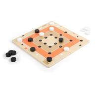 small foot 12220 Wooden Nine Men's Morris and Solitaire "Gold Edition", modern colours, two board games, ages 6+ years