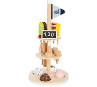 Small Foot 12232 Wooden Ice Cream Holder fresh, ideal add-on for play kitchen/store, role play toy for ages 3+ years
