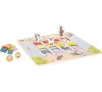 small foot 12235 Bridges Game "Rainbow Bridge 4 Friends", wooden dice game w/animal motifs for kids, for ages 4+ years