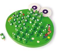 small foot 1876 wooden solitaire game "Frogs", parlour game with 33 (US IMPORT)