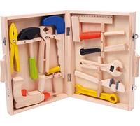 TOOLS Top Quality Childrens Wooden Toolbox diy builder drill spanner hammer saw