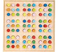 small foot 2489 Sudoku wooden number puzzle, nine Sudoku fields with number comb