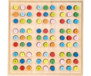 small foot 2489 Sudoku wooden number puzzle, nine Sudoku fields with number comb