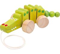small foot 2604 "Crocodile" wooden pull behind animal, promotes learning to walk, wobbles when pulled along, from 1 year