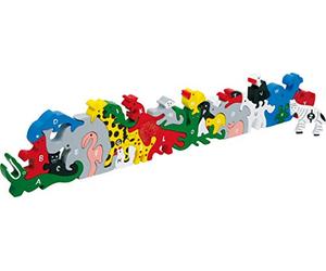 small foot 2841 wooden puzzle "Letters and Numbers", preschool learning set, from 5 years on