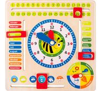 small foot 4765 wooden learning clock "busy bee", learning board for (US IMPORT)