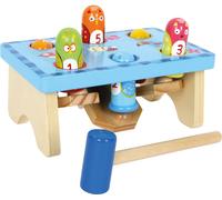small foot 5807 hammer game "whack the bird" made of wood, colourful design with
