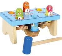 small foot 5807 hammer game "whack the bird" made of wood, colourful design with number game, incl. wooden hammer, from 18 months