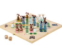 small foot 6257 wooden Ludo Board game "Farm animals", parlour game Ludo with animals as game figures, from 3 years on