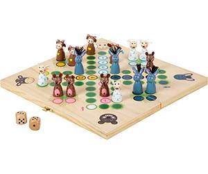 small foot 6257 wooden Ludo Board game "Farm animals", parlour game Ludo with animals as game figures, from 3 years on