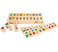 small foot 6494 wooden image sorting box, with 50 symbol plates, tra (US IMPORT)