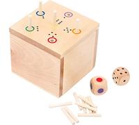 small foot 6558 parlour game "Dice Ace" made of wood, popular Continental dice game with two dice, from 5 years on