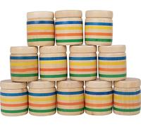 small foot 6766 sensory game "hearing memory" made of wood, 12 wooden boxes, 6 x 2 pairs, memo with sound instead of pictures, from 3 years on