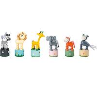 small foot 7924 wooden dancing animals "Africa", set of 6, figures move and sway when the base is pressed, great parts gifts