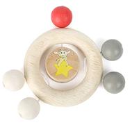 Small Foot baby 10650 Grasp Toy made of Wood with The Billy Goat Ludwig with Clattering and Rotating Elements Like Discs and Beads, Ideal for Children's Hands