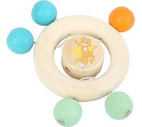 Small Foot baby 10655 Grasp Toy made of Wood with The Small Fox Lex with Clattering and Rotating Elements Like Discs and Beads, Ideal for Children's Hands