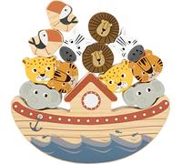 Small Foot Balancing Ark Safari, motor activity toy for kids, made of wood, incl. dice, for ages 3+ years. No. 12229