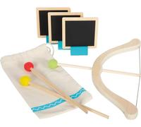 small foot Bow and Arrow "Active", wood, archery set with 3 targets and bag, for kids aged 5+ years old, 12478