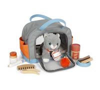 Small Foot Cat with Carrying Bag and Care Set, pet toy, role-playing toy for kids aged 2+ years old, 12601