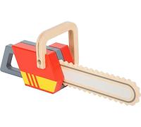 small foot Chainsaw made of wood, role play toy on the theme of fire department, with sound, for children aged 3+ years, 12362