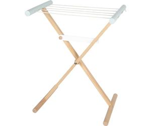 Small Foot Clothes Drying Rack, wood, foldable and space-saving, household chores toy for kids aged 3+ years, 12479
