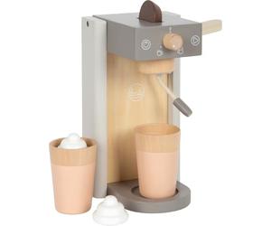 small foot Coffee Machine Set grey tasty, wood, coffee discs & milk foam, toy kitchen add-ons, for ages 3+ yrs, 12680